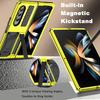 Metal  Case 3 Layers Protection For Samsung Z Fold 4 Heavy Duty Aluminum Alloy 360 Shockproof Cover with Kickstand