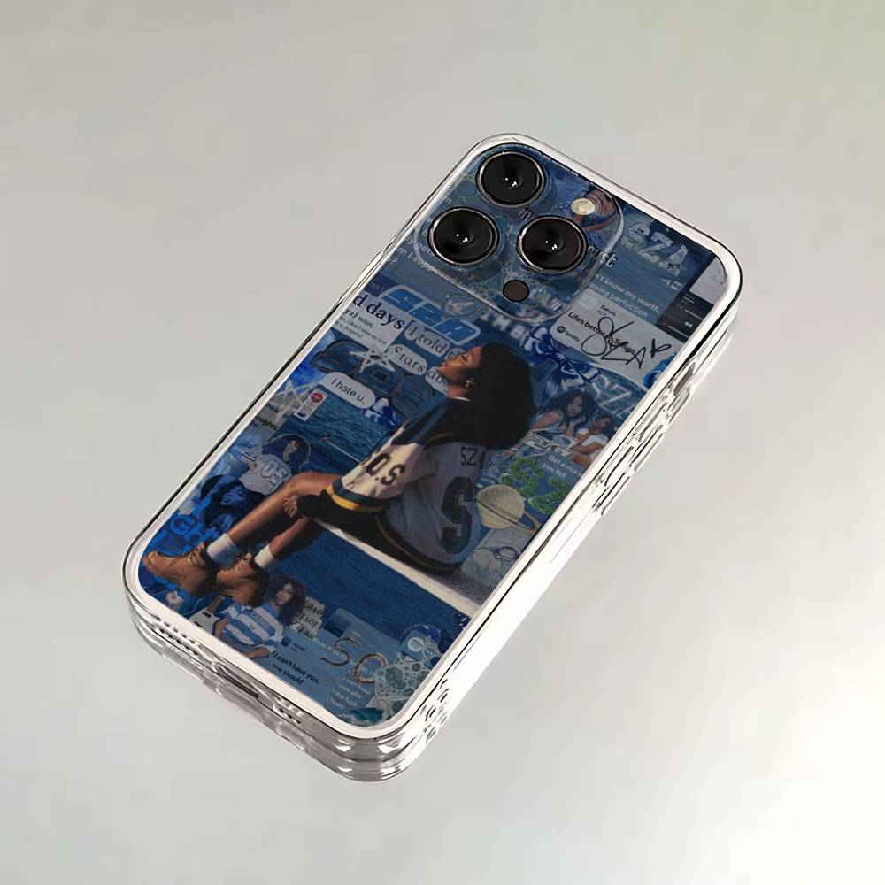 Singer S-SZA Lana Phone Case For iPhone 16,15,14,13,12,11 Plus,Pro,Max,XR,XS,X,7,8 SE,Mini Transparent Silicone Soft