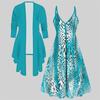 3D Geprint Set Jurkjas, Tweekleurige Combinatie met Eenvoudig Ontwerp Modeprint, geschikt voor Diverse Scènes Mode Stijlen