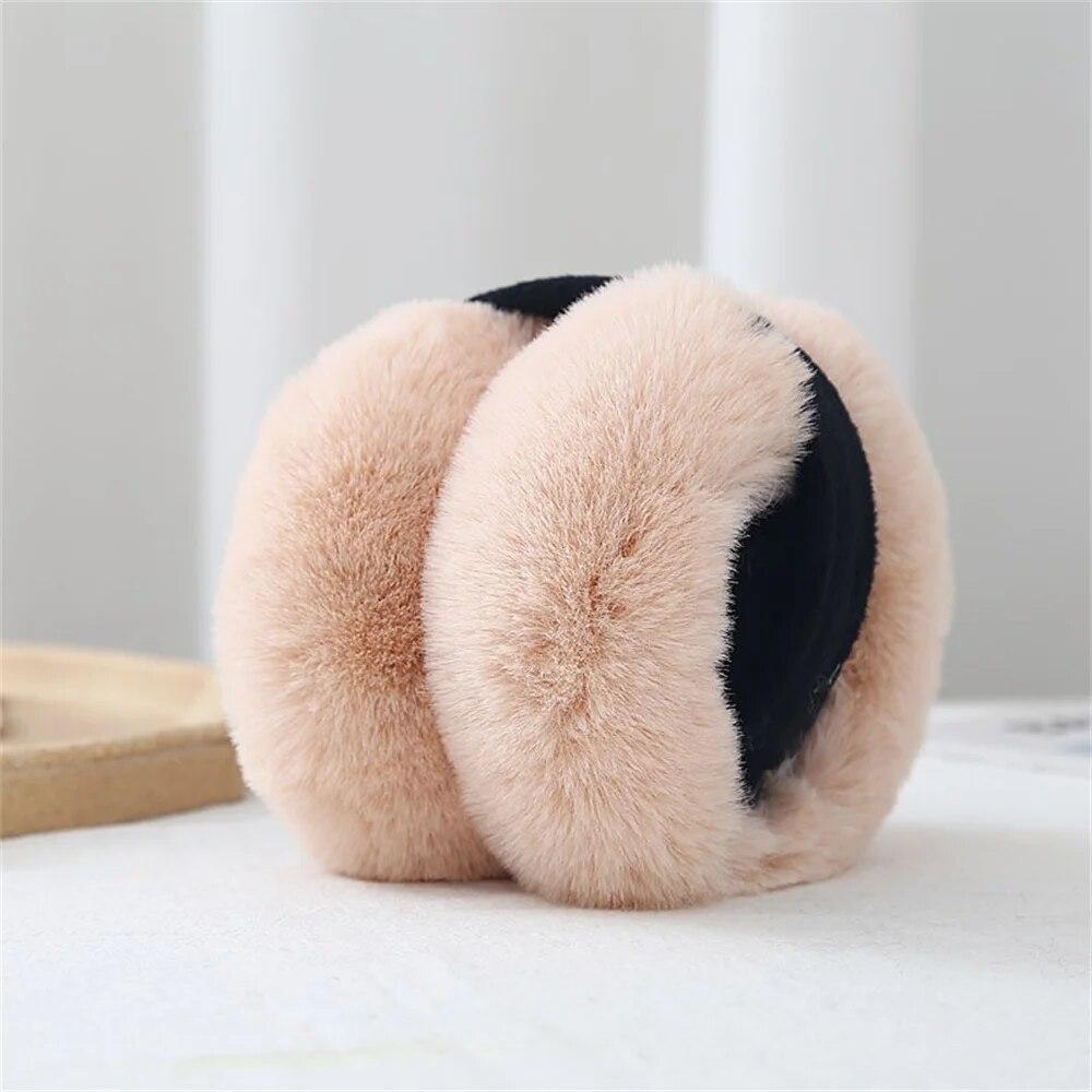 Weiche Plüsch-Ohrwärmer, warme Winter-Ohrenschützer für Damen und Herren, modisch, einfarbig, Ohrenklappe, Outdoor-Kälteschutz, Ohrenschützer, Ohrabdeckung