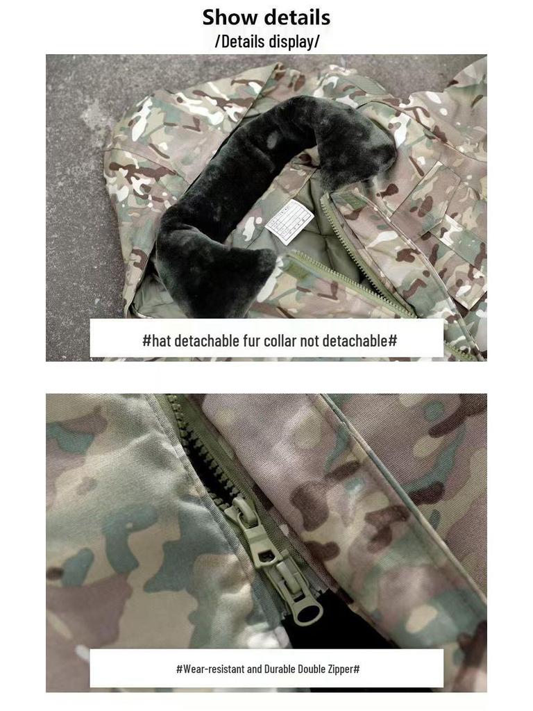 Baumwollmantel mit Tarnmuster: Herren- & Damen-Warme Winterjacke, Dick & Kältefest, Übergröße, Ideal für Sicherheits- & Arbeitsschutz.