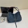 Vintage Denim Bag Women's Large Capacity Shoulder Bag Commuter Tote Bag