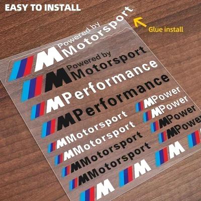 1set Car Badge Sticker Car Decoration Decal For Bmw M Performance Power X1 X3 X5 X6 E84 E83 F25 M3 E90 E91 E60 F15 F16 E70 F30