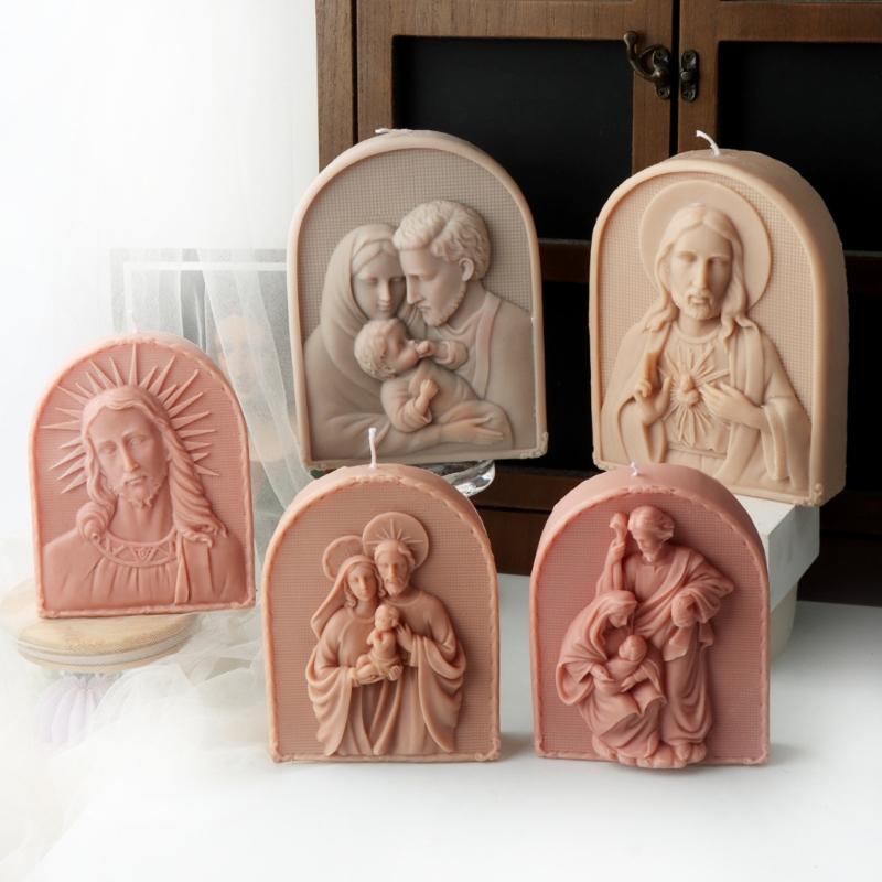 Büyük 3D Mum Kalıbı Aromaterapi Süsleme Yapımı Kalıbı Esnek Silikon Kalıp Meditasyon Ev Dekorasyonu El Sanatları için