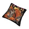 Team Punch Baby Monkey Holding Plush Toy Pillowcase Printed Fabric Cushion Cover Decorations Pillow Case Cover Home Zippered