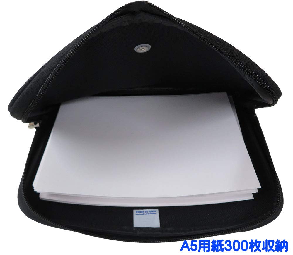 Thin Canvas Pouch with Zipper and Key Lock for Valuables Measures 26cm W X 18cm H X 3cm Fits A5 Made In Japan (Medium), D, Sizes,