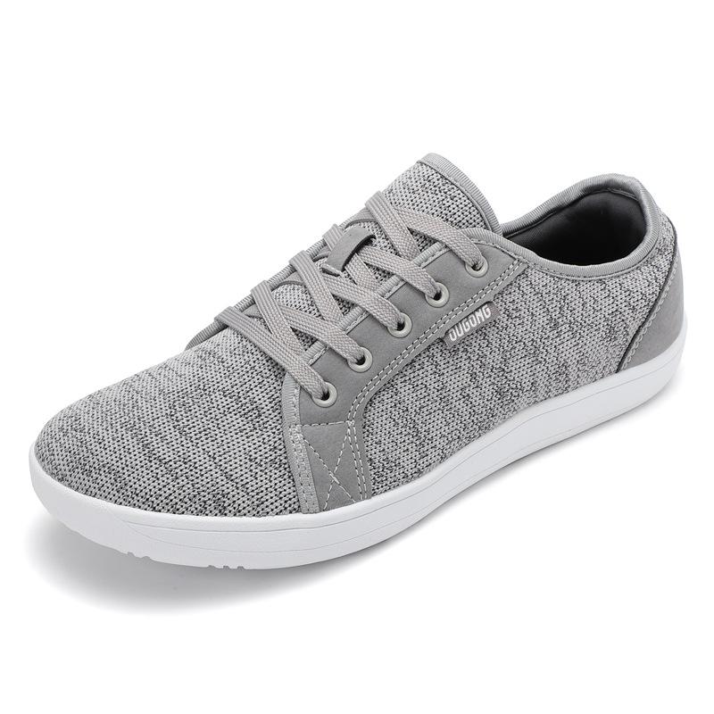 Large Size Wide Head Shoes Wide Last Barefoot Shoes Men's Fashion Widened and Fattened Casual Shoes Flying Woven Hiking Running Shoes