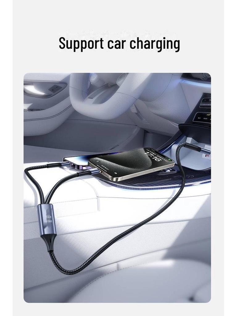 PISEN 60W Dual Head Type-C Fast Charging Cable for Apple & Huawei