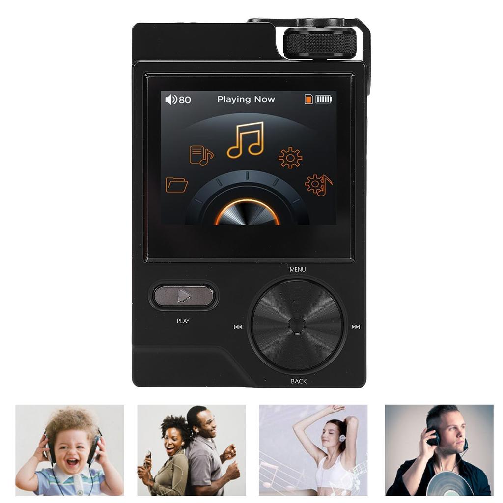 HiFi MP3 Player Lossless DSD FLAC Player 2 Inch LCD Screen Portable Digital Music Player with 64GB Small Memory Card for Outdoor