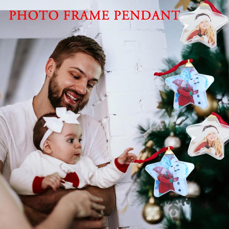 2025 Christmas Photo Ornament Ball DIY Picture Xmas Decorations For Party Birthday Party Valentines Day Holiday
