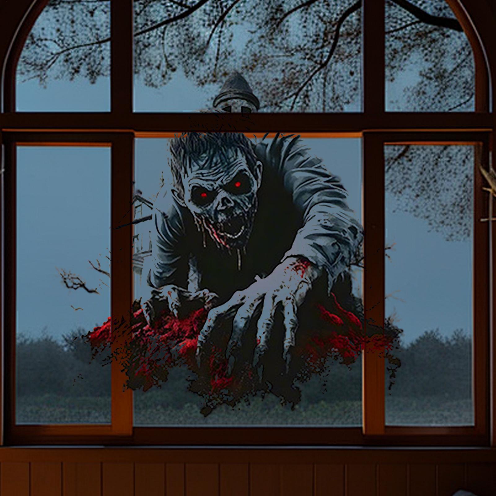 

Floor Decals Halloween Wall Sticker Horror Hand Decal Home Decoration For Indoor Outdoor Holiday Gathering Bathroom Living CN