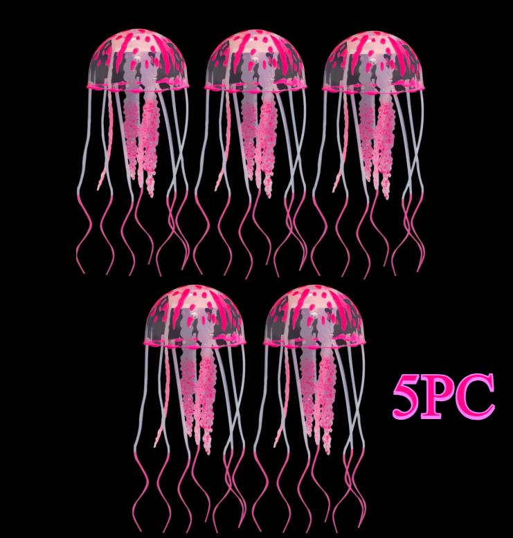 Artificial Swim Glowing Effect Jellyfish Aquarium Decoration Fish Tank Underwater Luminous Ornament