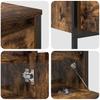 Bathroom Furniture Set 3 pcs Smoked Oak Wood Based Material