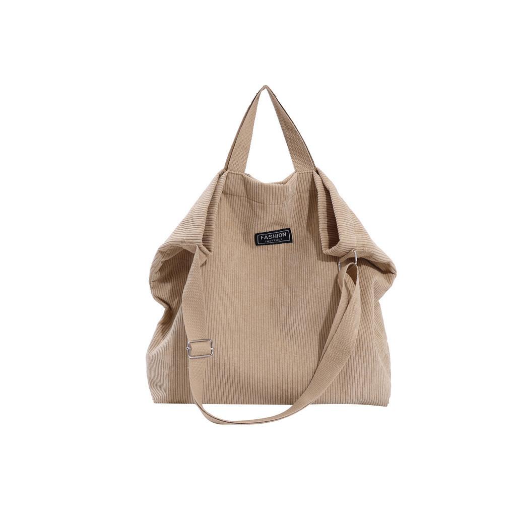 

Trendy Minimalist Women Canvas Tote Bag Soft Fabric Large Capacity Shopping Bag For Everyday Use хакі