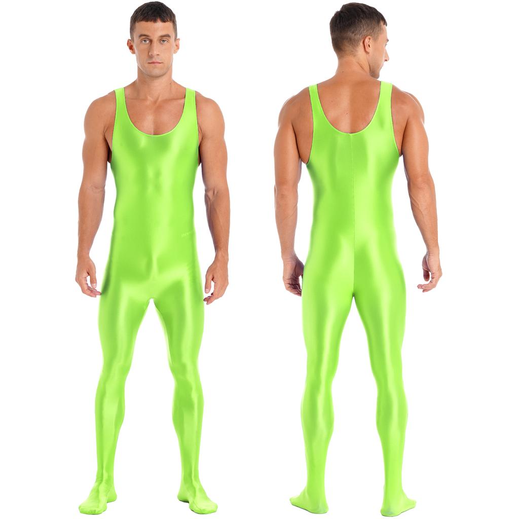 Sleeveless Full Body Jumpsuit Mens Suit Onepiece Jumpsuit Bodystocking Nightwear