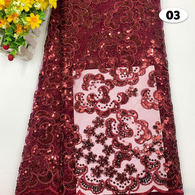 1Yard Embroidery Fabric with Bead Sequins for Bridal Dress Luxury Evening Dress DIY Sew French Tulle Fabric for Wedding Party