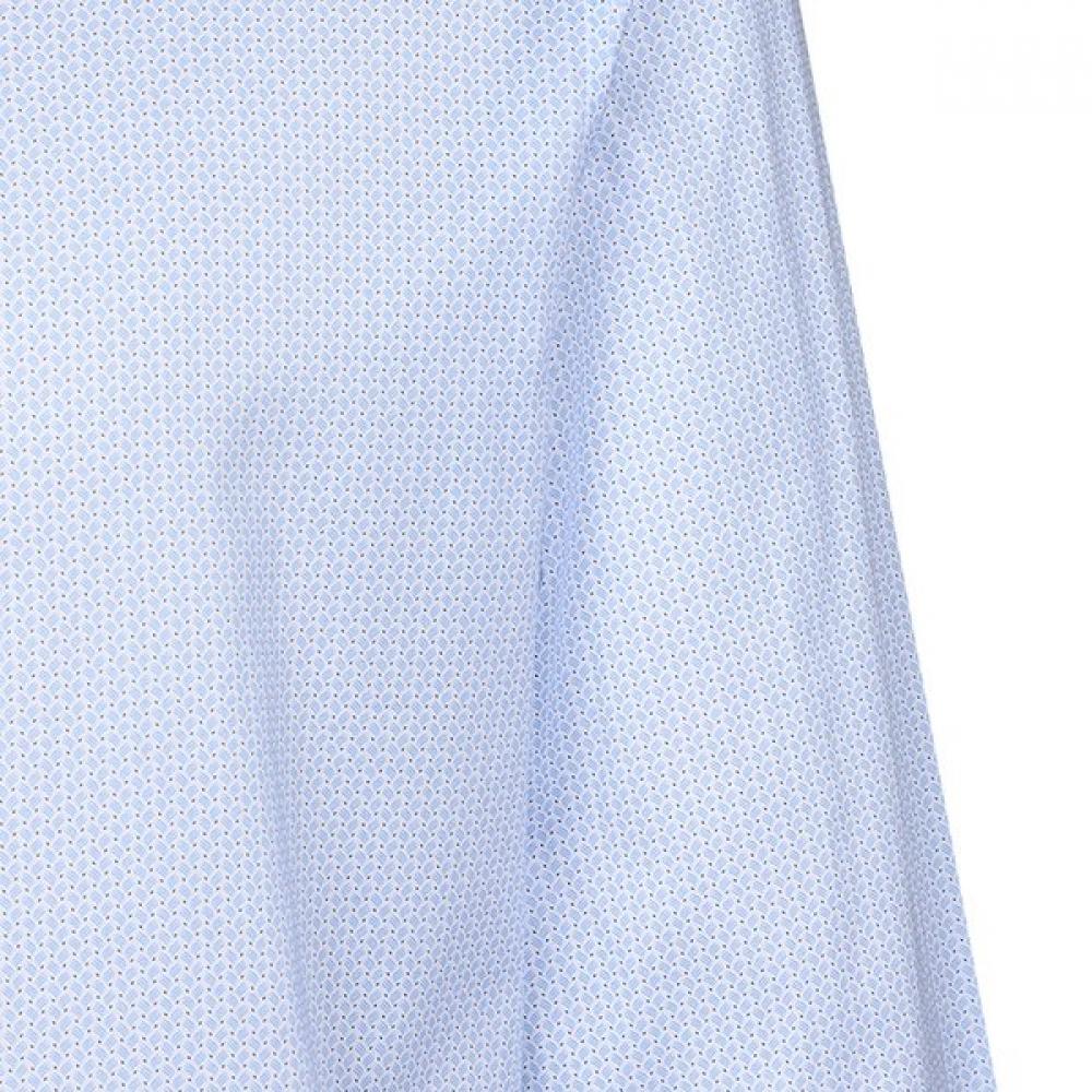 Vanbrough Triple Wave Print Semi Wide Collar Slim Shirt  Bossl1170 Bu 