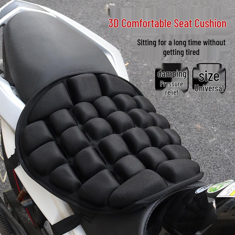 JFT All-Season Inflatable Shock-Absorbing Motorcycle Seat Cushion - Non-Slip, Breathable, Universal Design for Electric Vehicles