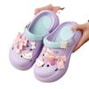 women wear new thick-soled cute cartoon stepping on shit feeling home wear seaside beach shoes cool slippers women