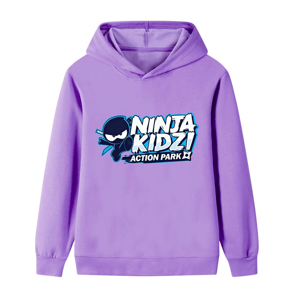 B1174 Kids Boys Girls NINJA KIDZ Print Casual Long Sleeves Hoodie