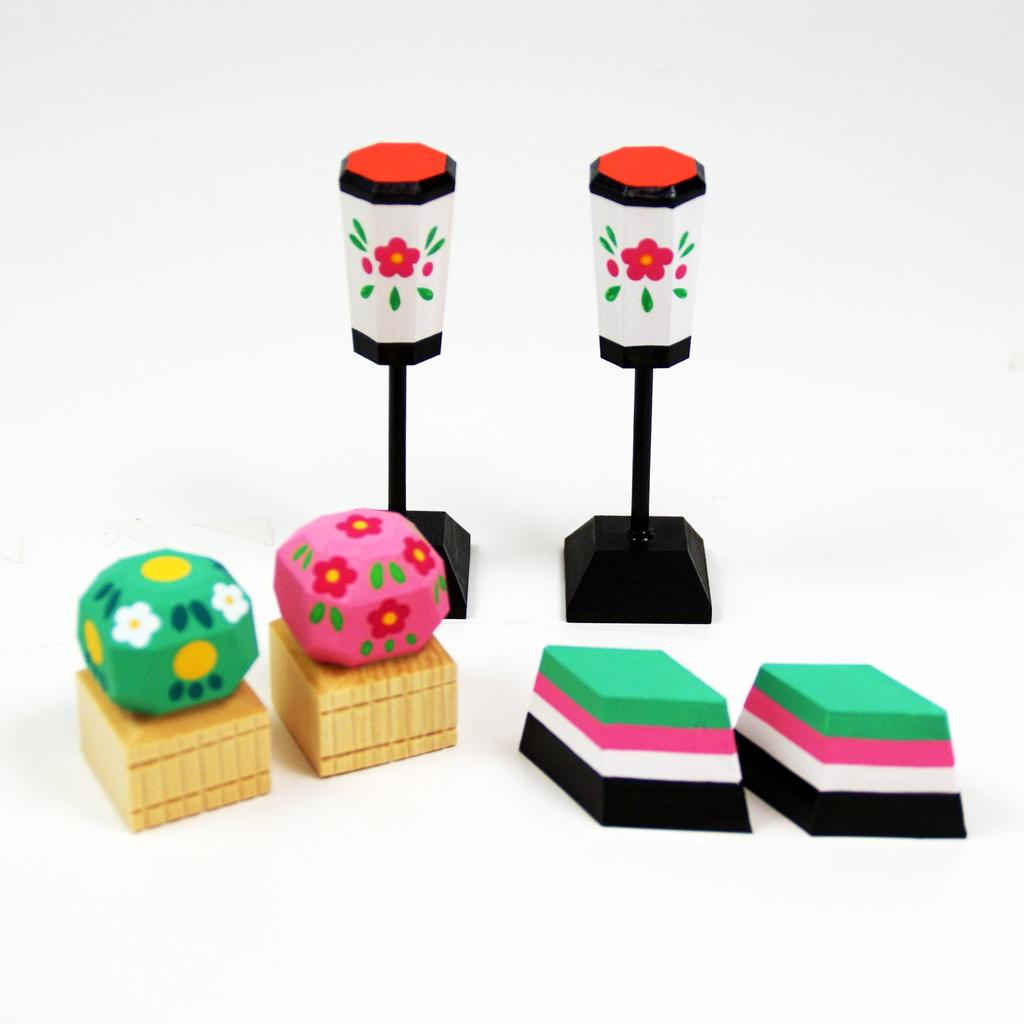 Osaka Choseido Hina Compact Mini Itto Name Wooden Tag Bonus Included Made In Hina Peach Blossom Doll, Hina, Wooden, Carving, Engraved, (Sent