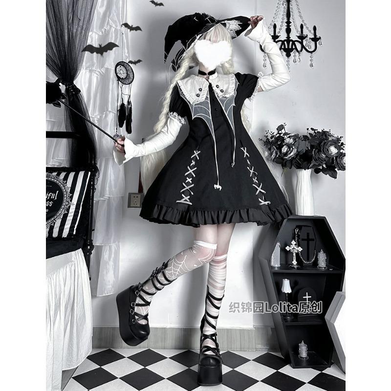 Spider Witch Lolita Original Daily Witch Short-sleeve Dress OP Dress