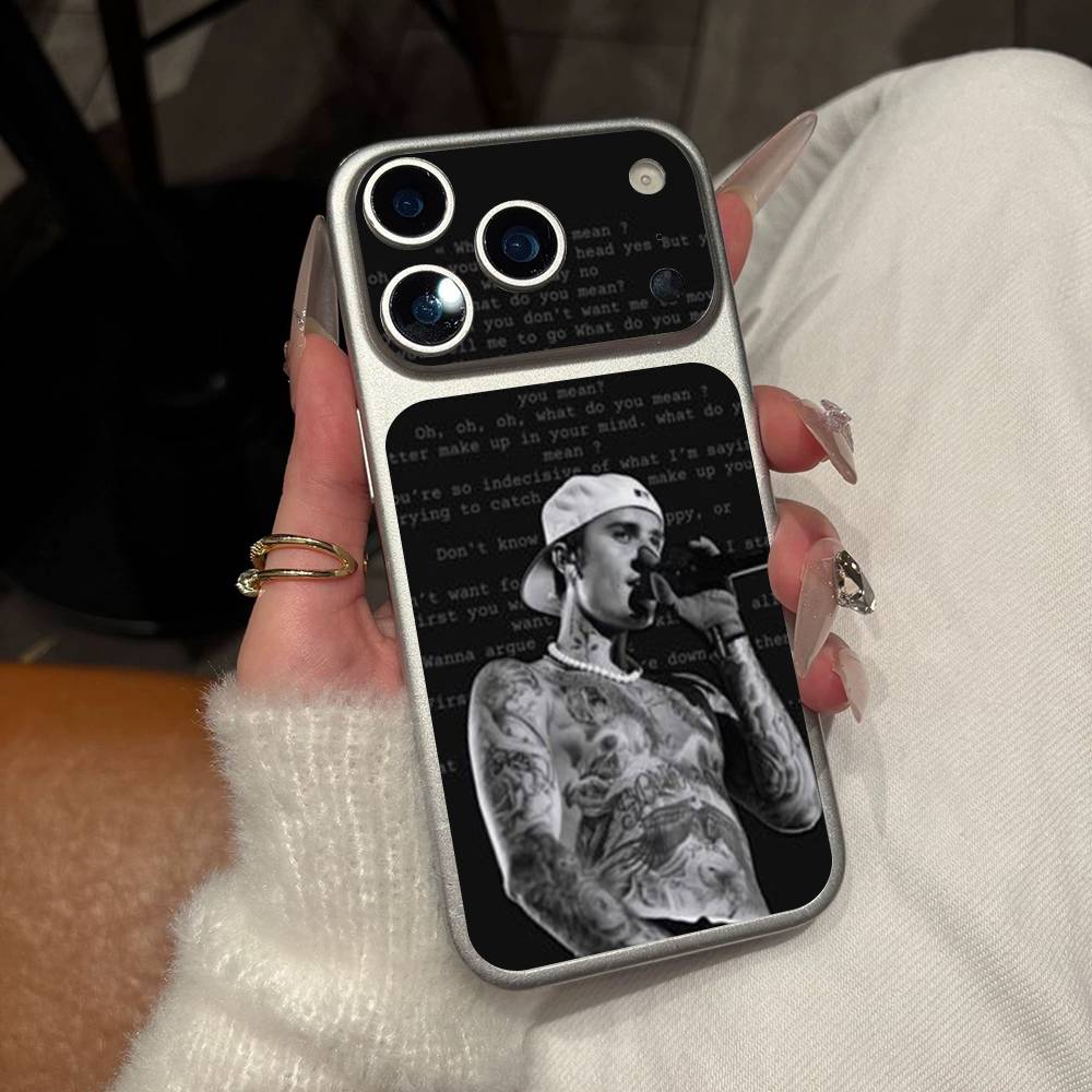 Singer Justin B-Bieber Wrap Sticker For IPhone17 Pro/17pro Max Phone Decal Skin Rear Protector Case Film Full Cover