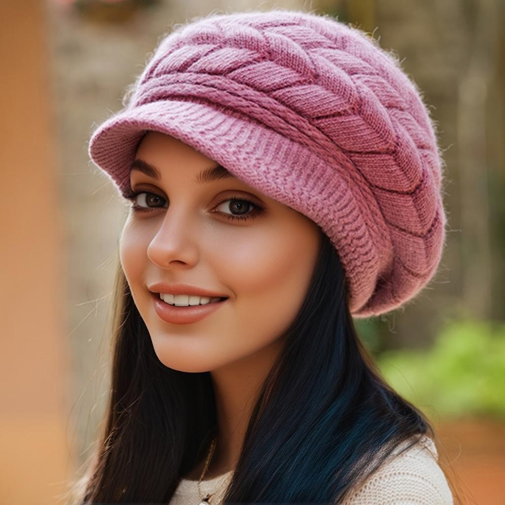 Autumn/Winter Korean Women's Imitation Rabbit Hair Hat Winter New Knitted Hat Winter Warm Hat