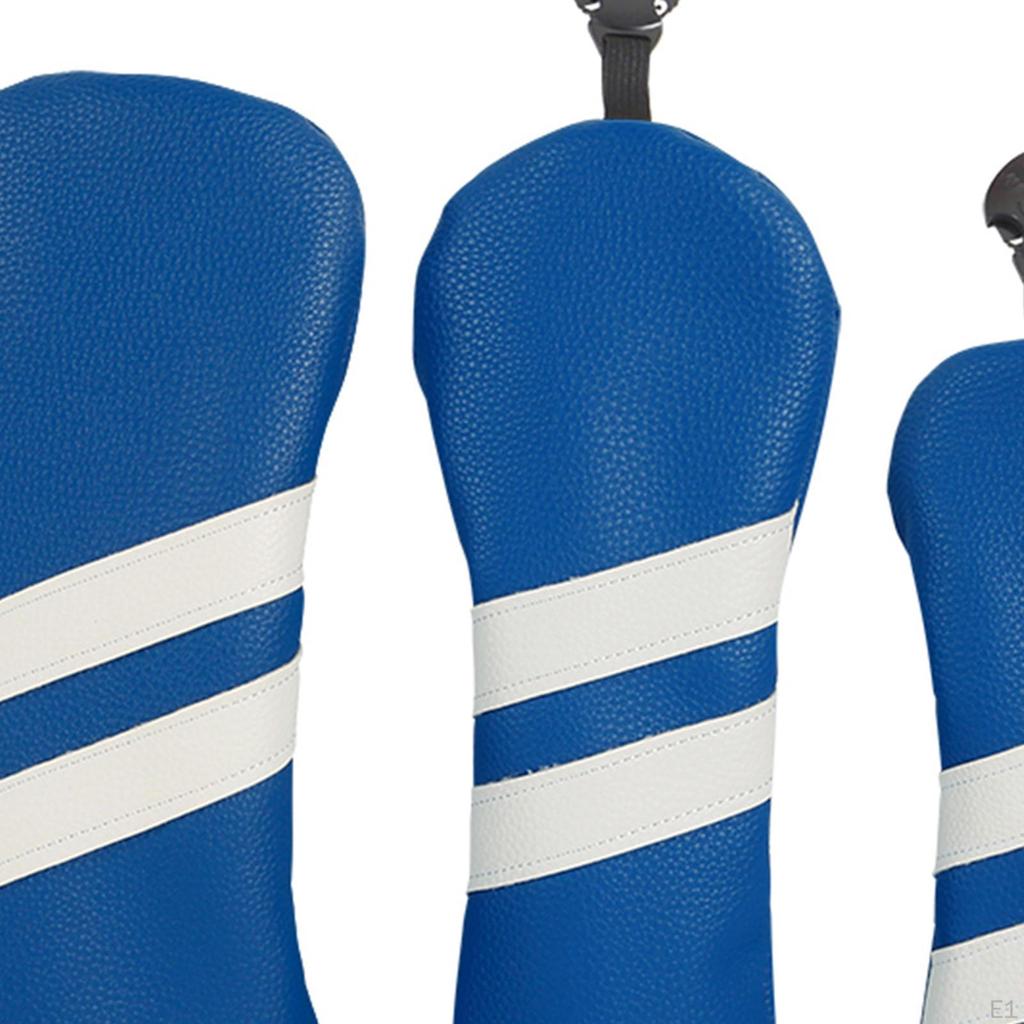 3x Golf Wood Headcovers Club Head Cover Protection Sleeve Protectors