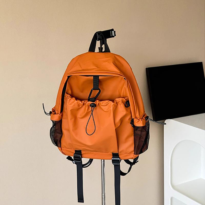 

Backpack Women S Canvas Lightweight Waterproof Multi-Pocket Commuter Travel Large Capacity Men S Backpack Luggage помаранчевий