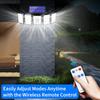 Solar Lights for Outdoor Use with Motion Sensor, 300 LEDs Super Bright with Remote, 3 Modes IP65 Waterproof for Garden