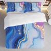 3-Piece Bedding Pillowcase Quilt Cover Set Blue Purple Color Scheme Gold Pattern 2D Digital Printing For Bedroom Dormitory Decor