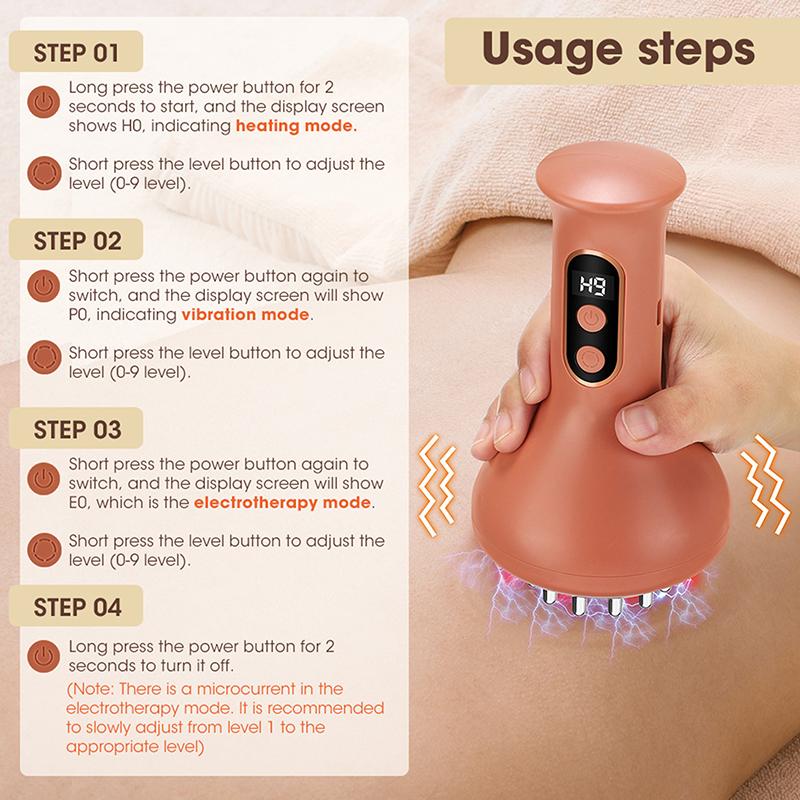 Massage Tool,Cellulite Massager Electric Fat Remover With 9 Suction Modes,Rechargeable & Cordless,Intelligent Cupping Massager