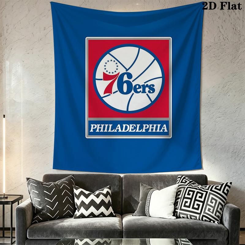 Sixers Basketball Team Logo Threepiece Set 1 Duvet Cover 2 Pillowcase Without Core Christmas Birthday Gift Bedding Set