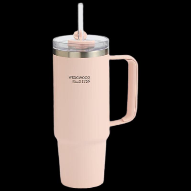 

Wedgwood Embossed Pastel Straw Insulated Cup