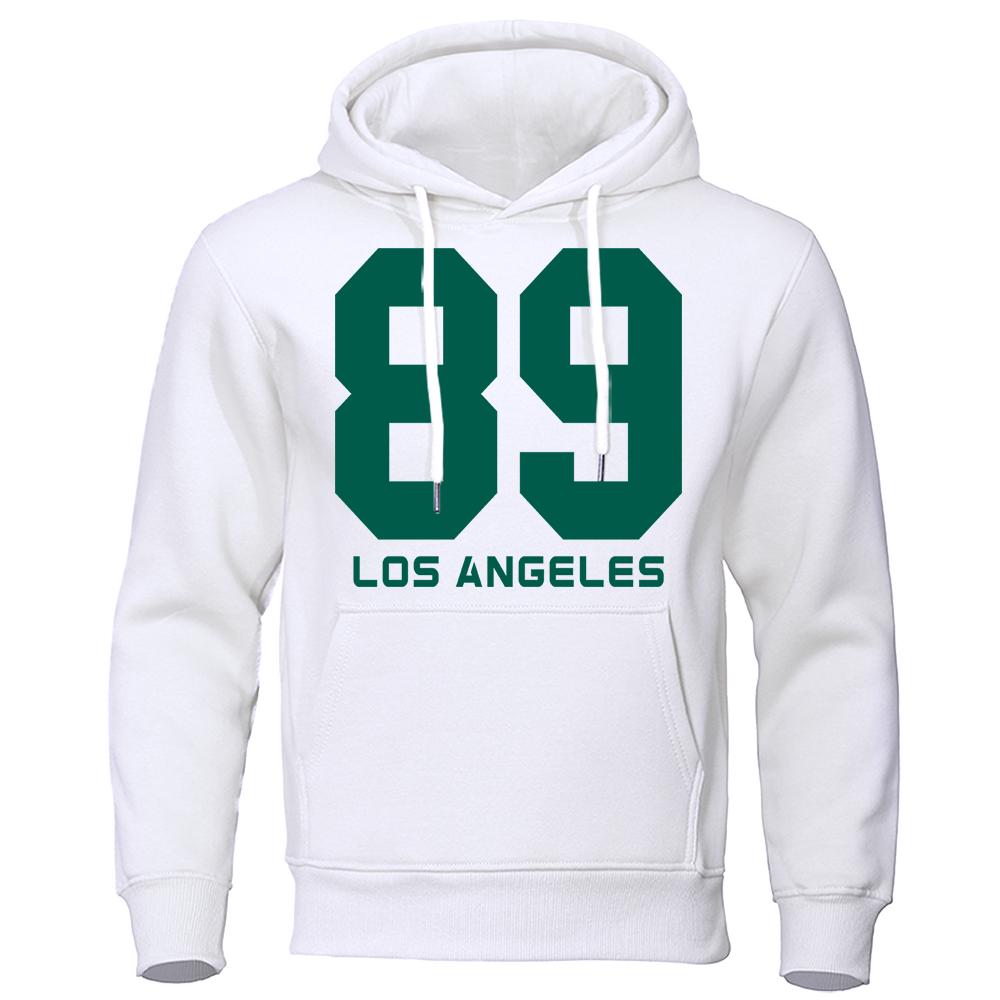 Hip Hop Street 89 Los Angeles Printing Hoodies Man Oversized Cotton Clothes 2023 New Spring Streetwear Fleece Soft Couple Hoody