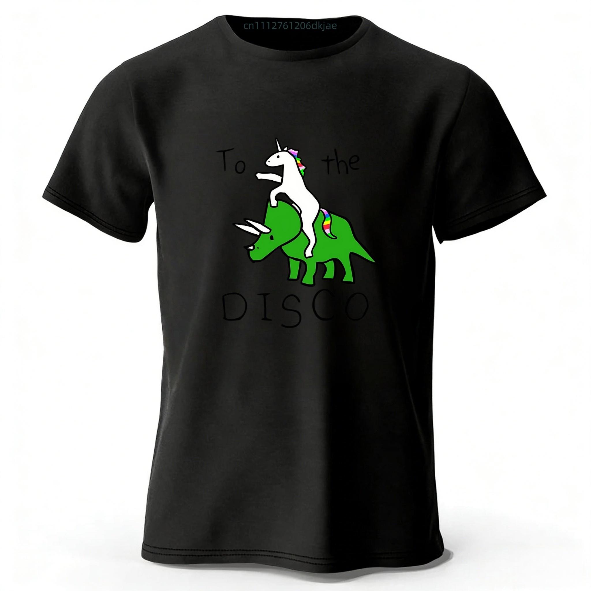Lets Go To A Disco Party Together Cotton Short Sleeved Menswomens Street Casual Trendy Tshirt Plus Size Loose Comfort Top S