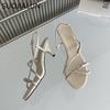 Fashion SUOJIALUN 2025 New Brand Women Sandal Shoes Fashion Narrow Band Gladiator Shoes Thin High Heel Ladiess Elegant Pumps Shoes