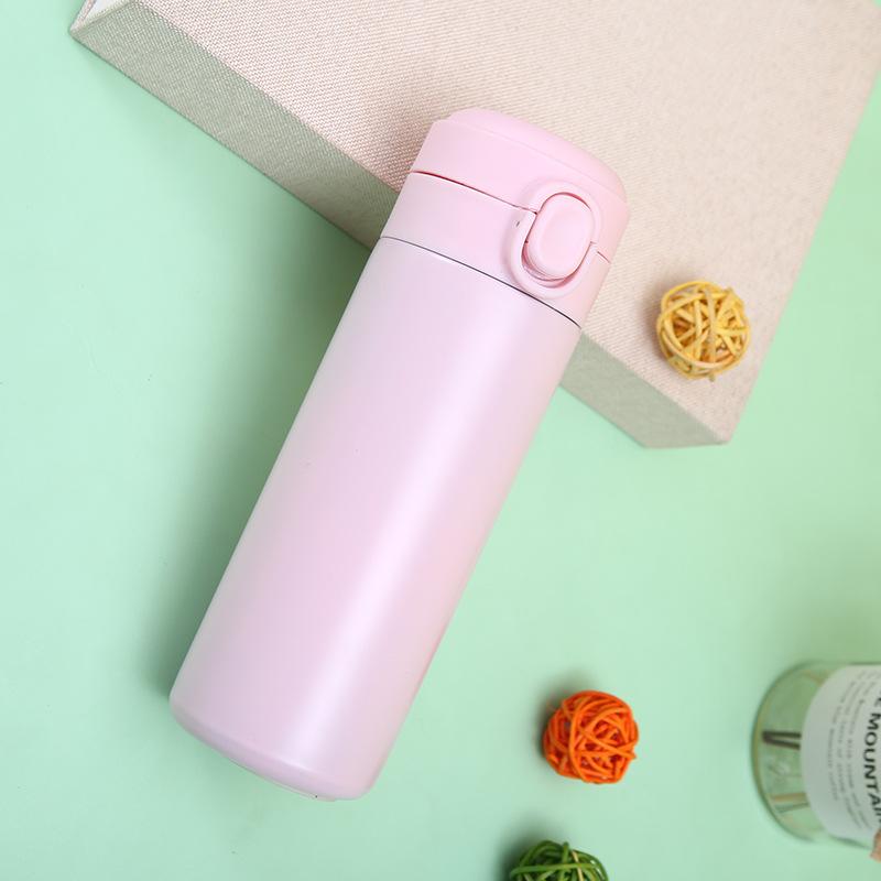 Enkel rostfri snäpplock ärtmugg bärbar lås vakuumisolerad mugg vattenmugg