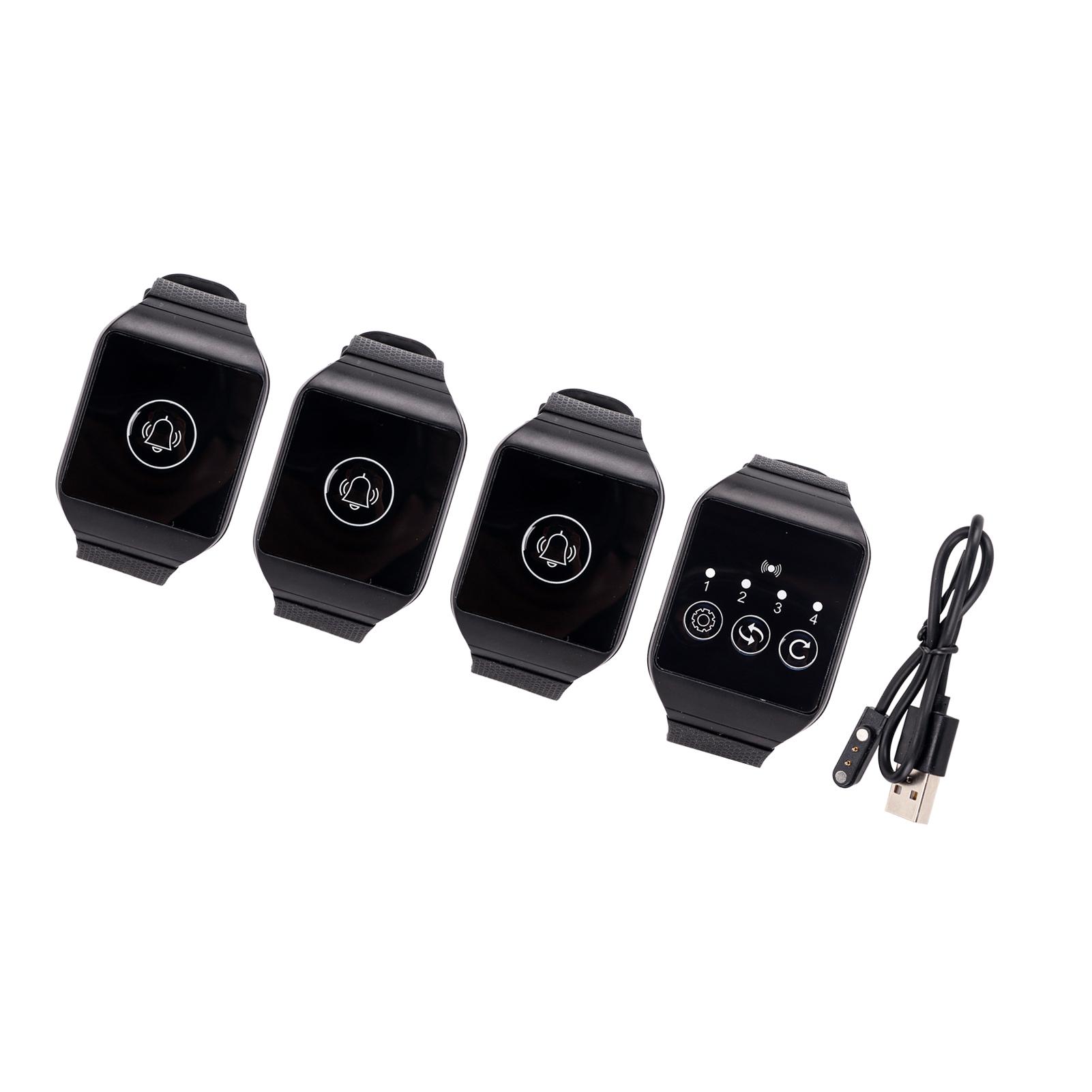 Беспроводной пейджер на запястье, многоцелевой, водонепроницаемый, IPX7, 433,92 МГц, пейджер для часов для ресторана 3 to 1