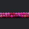 Rose Red Striped Agate Natural Stone Beads for DIY Jewelry Accessories