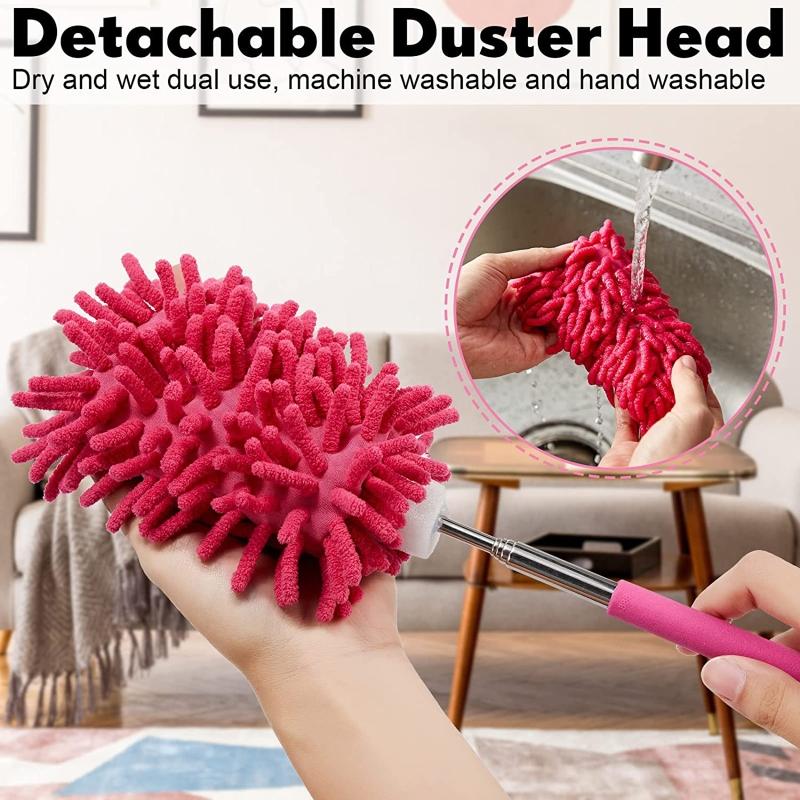 Telescopic Extendable Magic Microfibre Cleaning Feather Duster Extending Brush