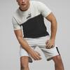 Puma Fashion Color Block Breathable Sweat-Absorbing Short Sleeve T-Shirt Men Tops Light-Mixed-Gray 673341-04