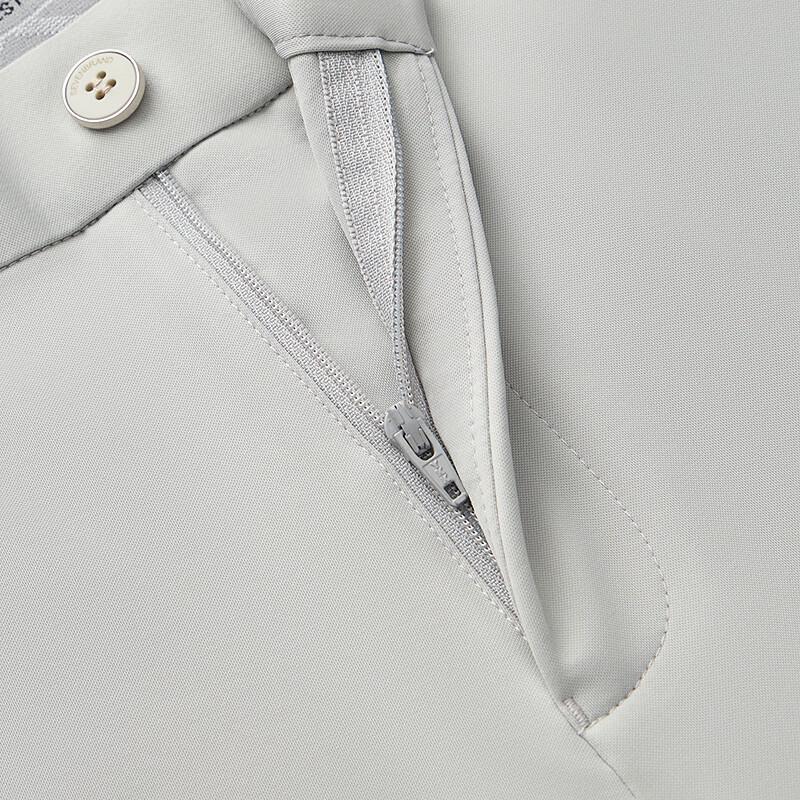 Septwolves Men's Silk Blend Straight-Leg Business Casual Pants