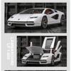 1/24 Scale Lambo LPI800-4 Alloy Diecast Car Model Toys, Pull Back Vehicle with Sound and Light for Kids Adults Gift Collection