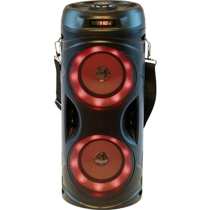 Enceinte Bluetooth nomade à LEDS RGB sur batterie - PARTY LIGHT &amp; SOUND TEEN-VIBE