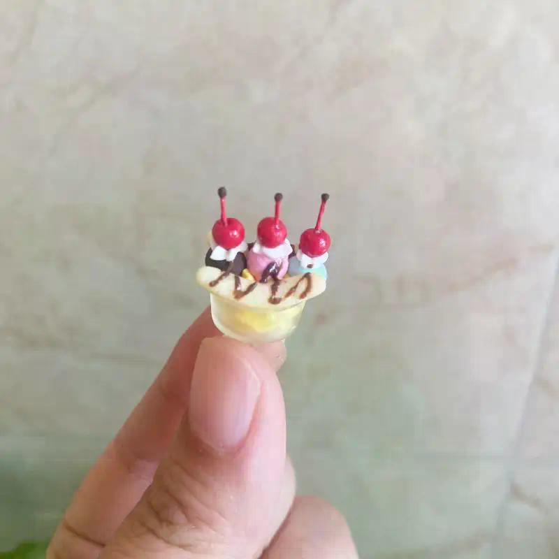 1 Stück 1:12 1:6 Puppenhaus Mini Banane Buffy Eisbecher Rollenspiel Küche Für Kinder Spielzeug Zubehör