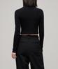 MUSINSA STANDARD WOMAN Women'S Slim Crop Mock Neck Knit [Black]
