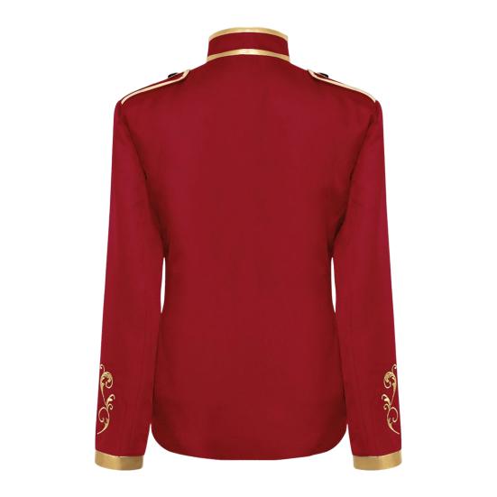 Halloweenský mužský kabát s elegantními výšivkami a tenkým nepravidelným spodkem vintage bunda pro výkon