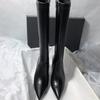 Damen Stiefel mit hohen Absätzen mit schlanken Absätzen Sexy spitze High-Heel Elastische Stiefel Mode Kniehohe High-Heel Stiefel für Damen